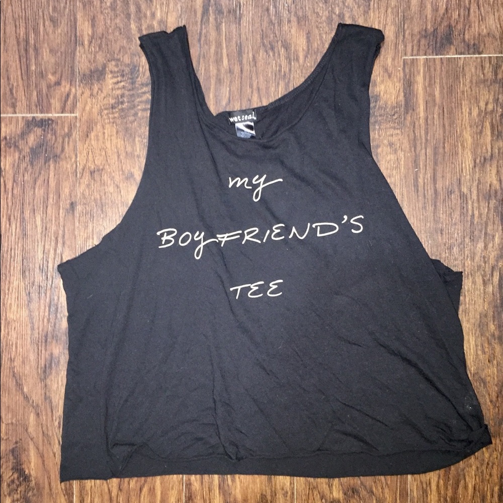 Soft Black “Boyfriend’s Tee” Tank Top